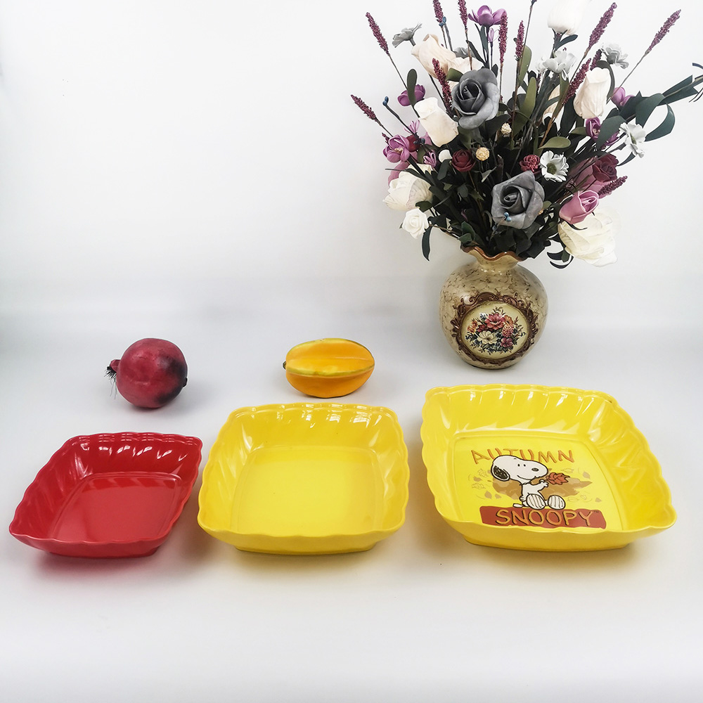 Conjuntos de louça de qualidade alimentar com logotipo personalizado fruteira durável segura para alimentos