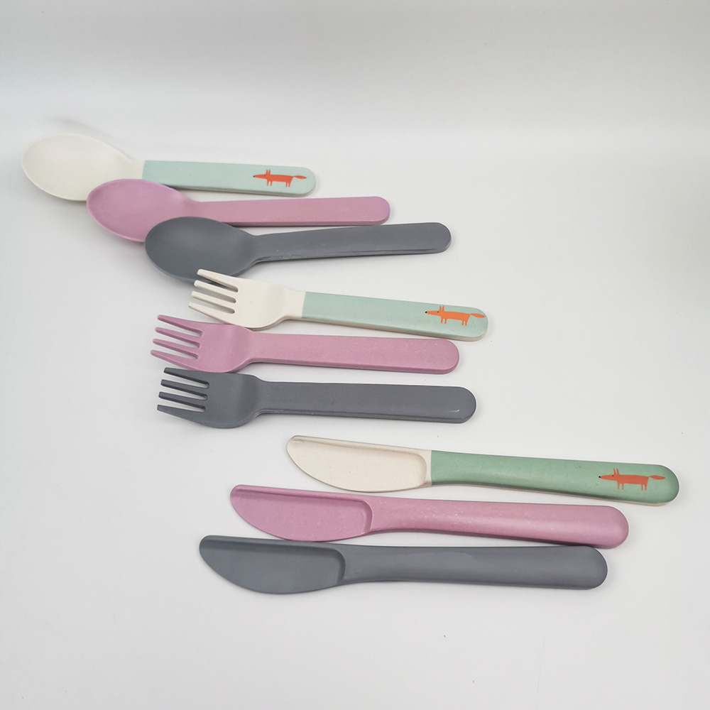 Conjunto de talheres de cozinha ecologicamente correto - garfos colheres facas utensílios